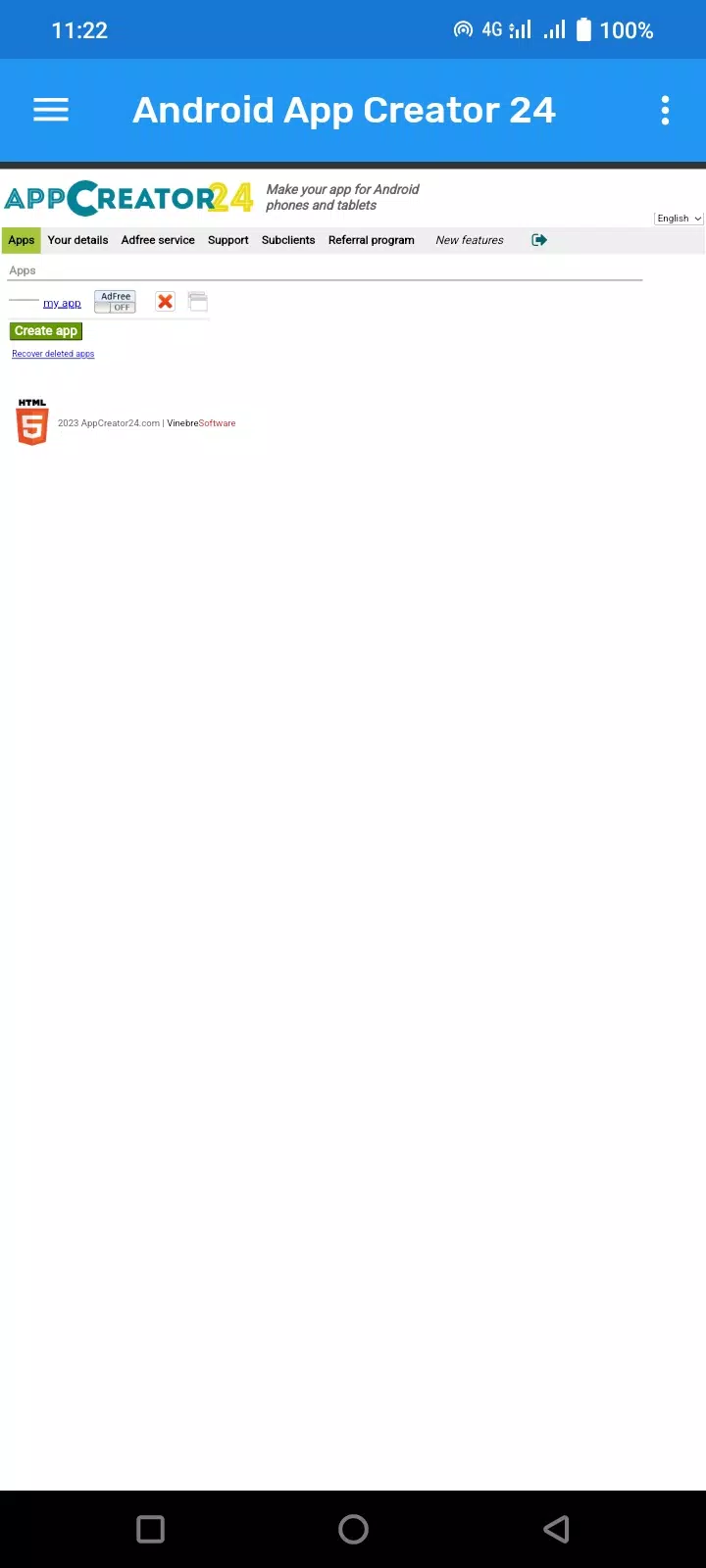 Android app creator 24 Screenshots