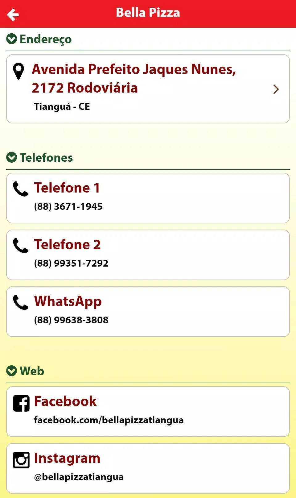 Bella Pizza Tianguá Screenshots