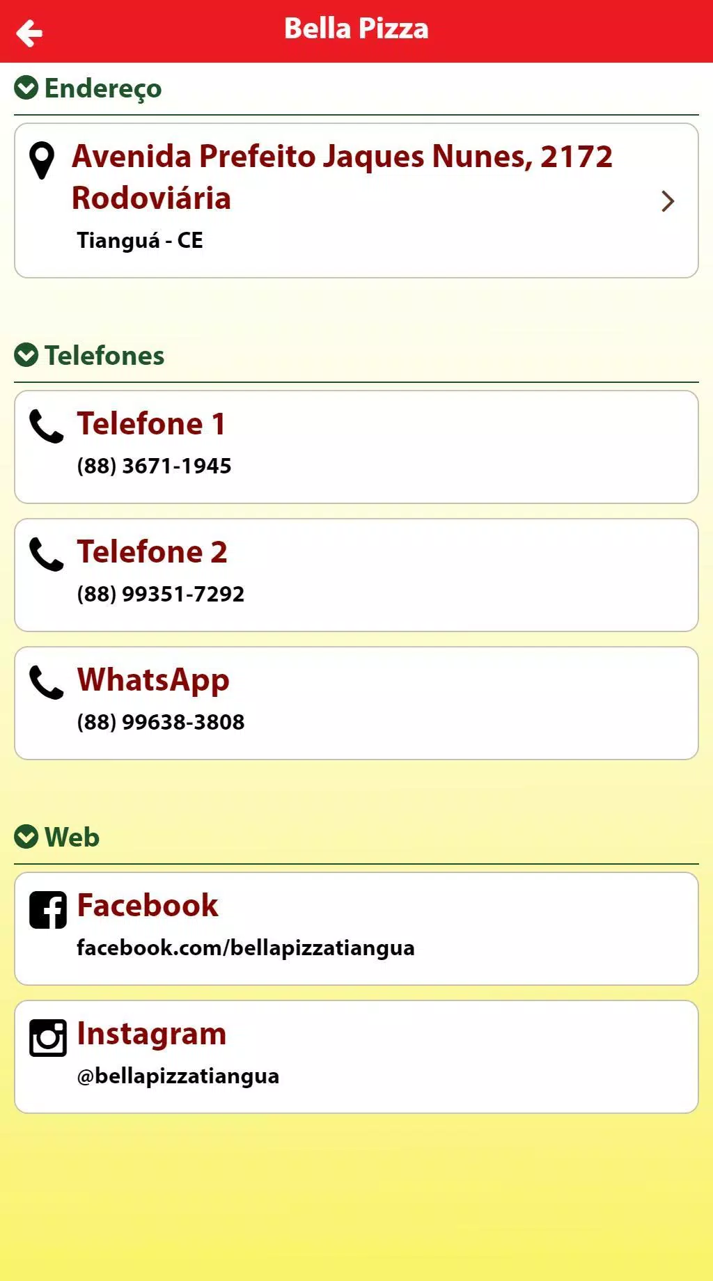 Bella Pizza Tianguá Screenshots