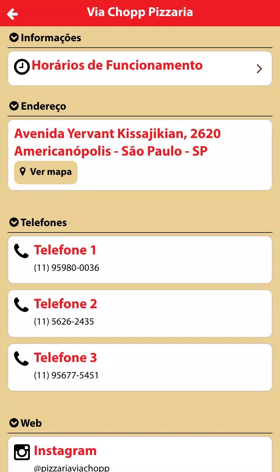Via Chopp Pizzaria Screenshots