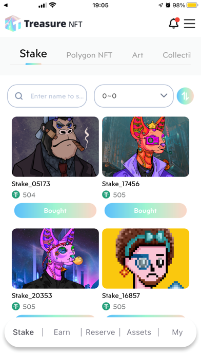 TreasureNFT:Trade & Earn NFTs Screenshots