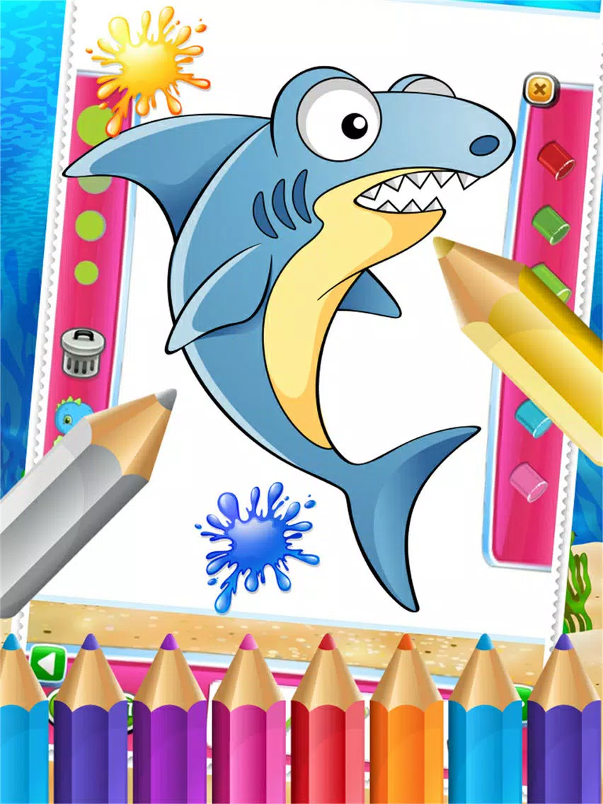 Charm Ocean Colorbook Drawing Paint Coloring Game for Kids iPad Screenshots