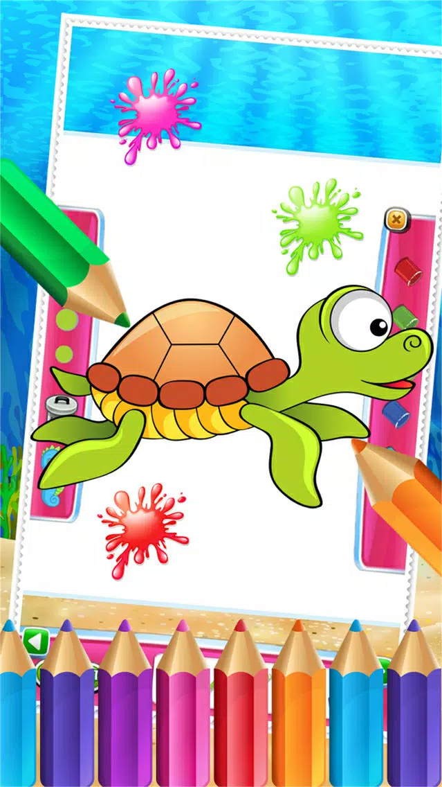 Charm Ocean Colorbook Drawing Paint Coloring Game for Kids Screenshots