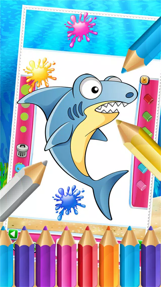Charm Ocean Colorbook Drawing Paint Coloring Game for Kids Screenshots