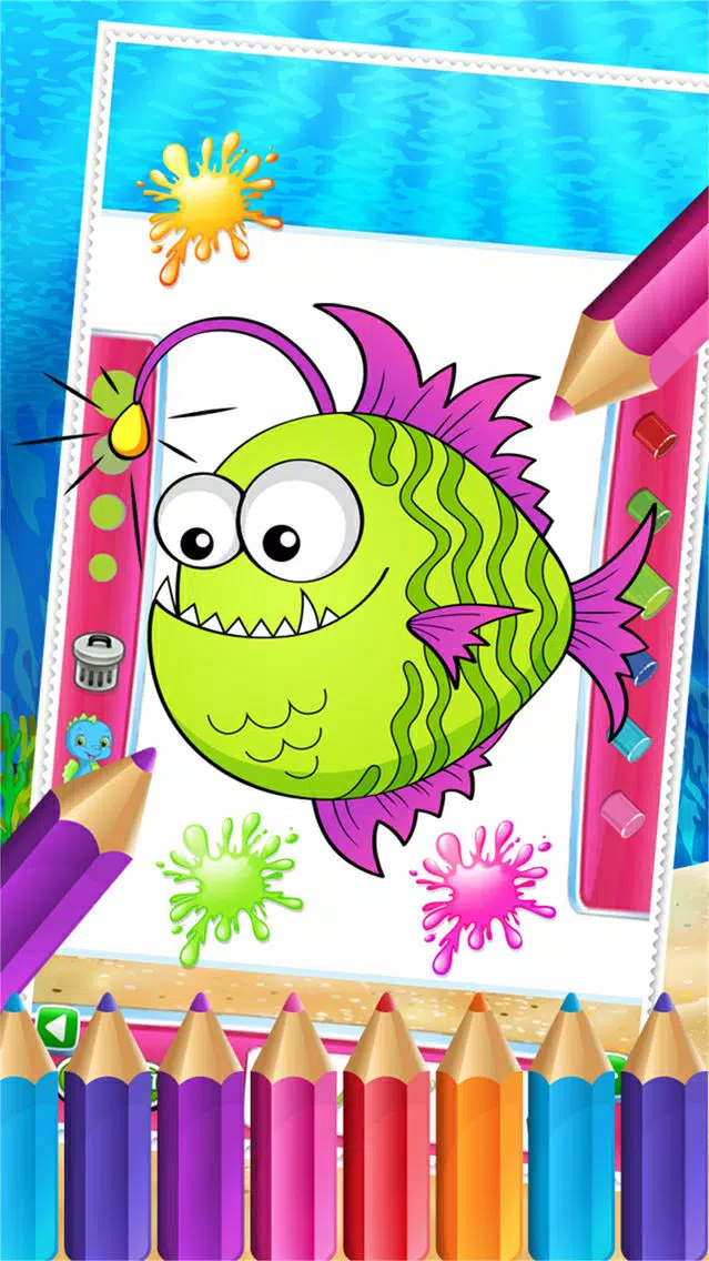 Charm Ocean Colorbook Drawing Paint Coloring Game for Kids Screenshots