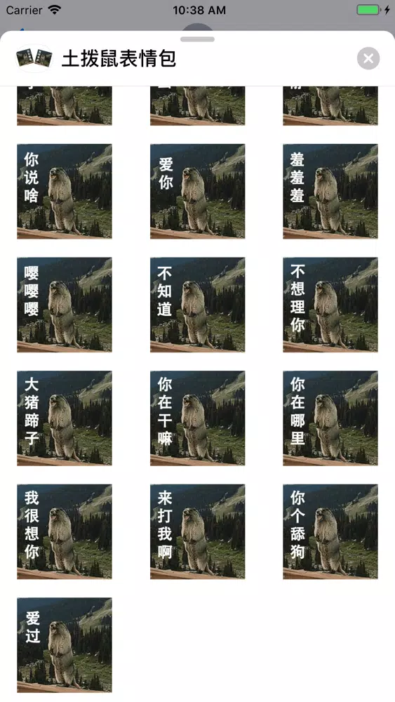 土拨鼠表情包 Screenshots