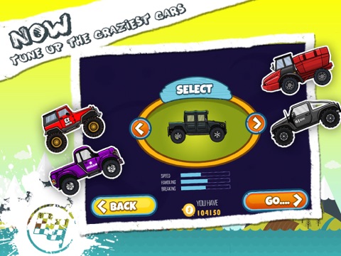Captures d'écran de Go Crazy Mountain Cimbers Racing : Jumping Car with racing with police car, truck, jeep and tanker iPad 