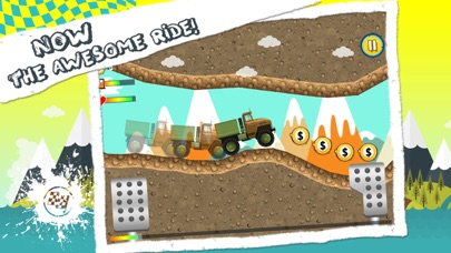 Captures d'écran de Go Crazy Mountain Cimbers Racing : Jumping Car with racing with police car, truck, jeep and tanker