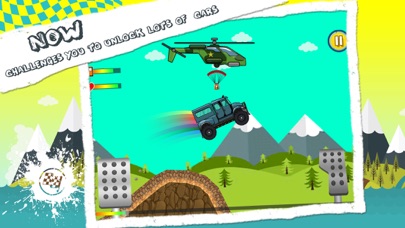Captures d'écran de Go Crazy Mountain Cimbers Racing : Jumping Car with racing with police car, truck, jeep and tanker