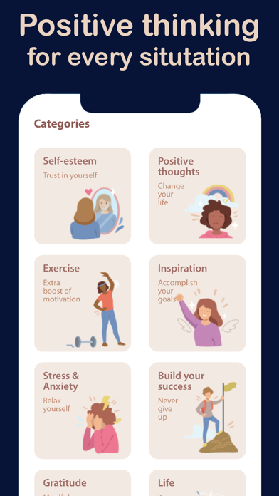 Positive affirmations, quotes Screenshots