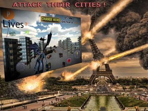 Clash Of Gargoyle 3D - An Epic Deamon War Against Earth's Air Force Fighter Jet (Free Arcade Version) iPad Screenshots