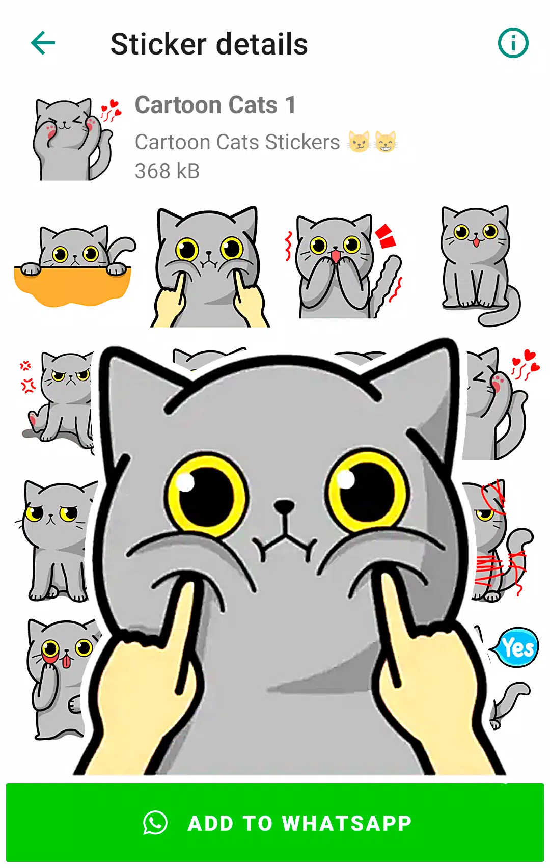 Cartoon Cat Stickers Screenshots