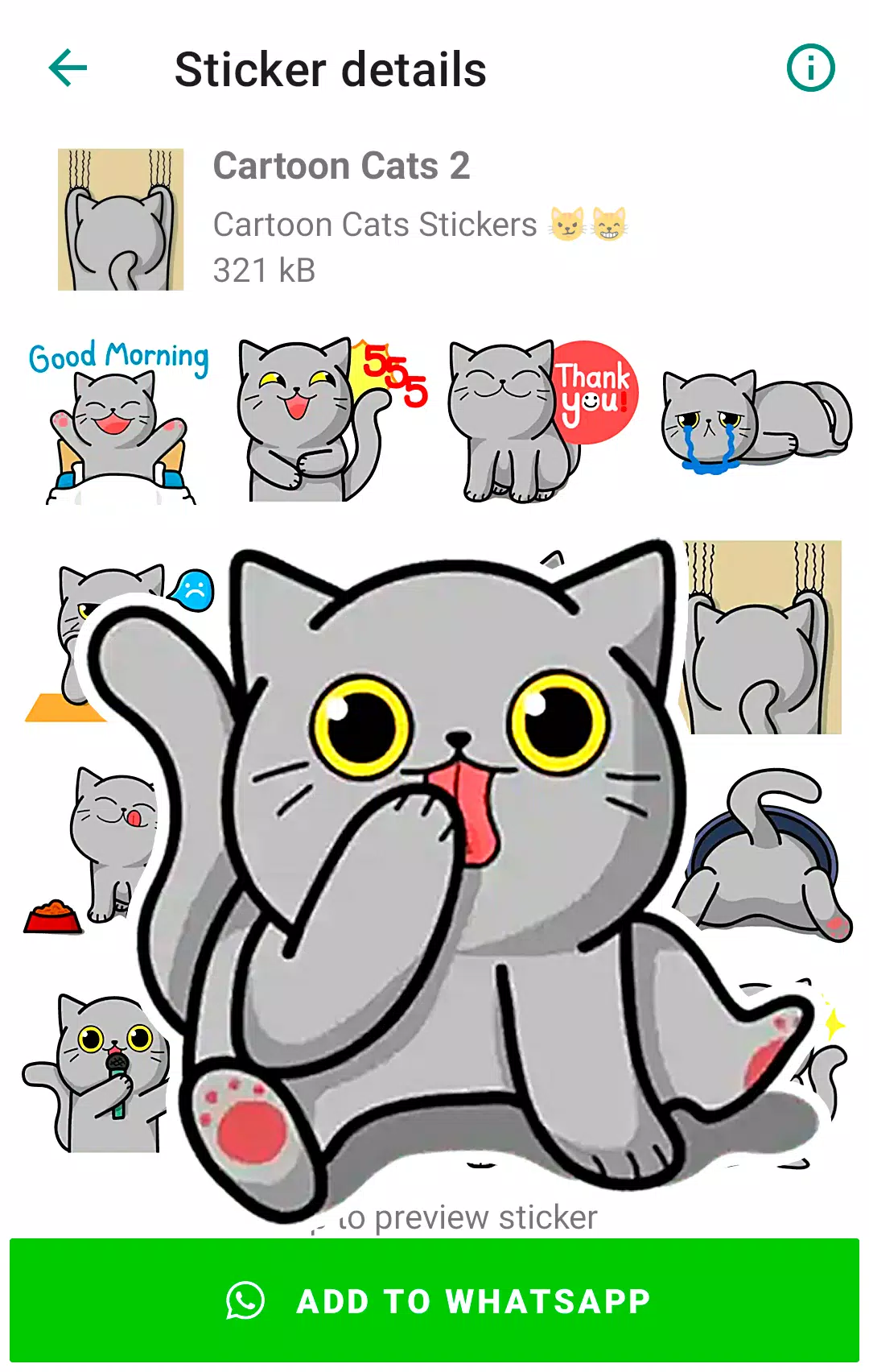 Cartoon Cat Stickers Screenshots