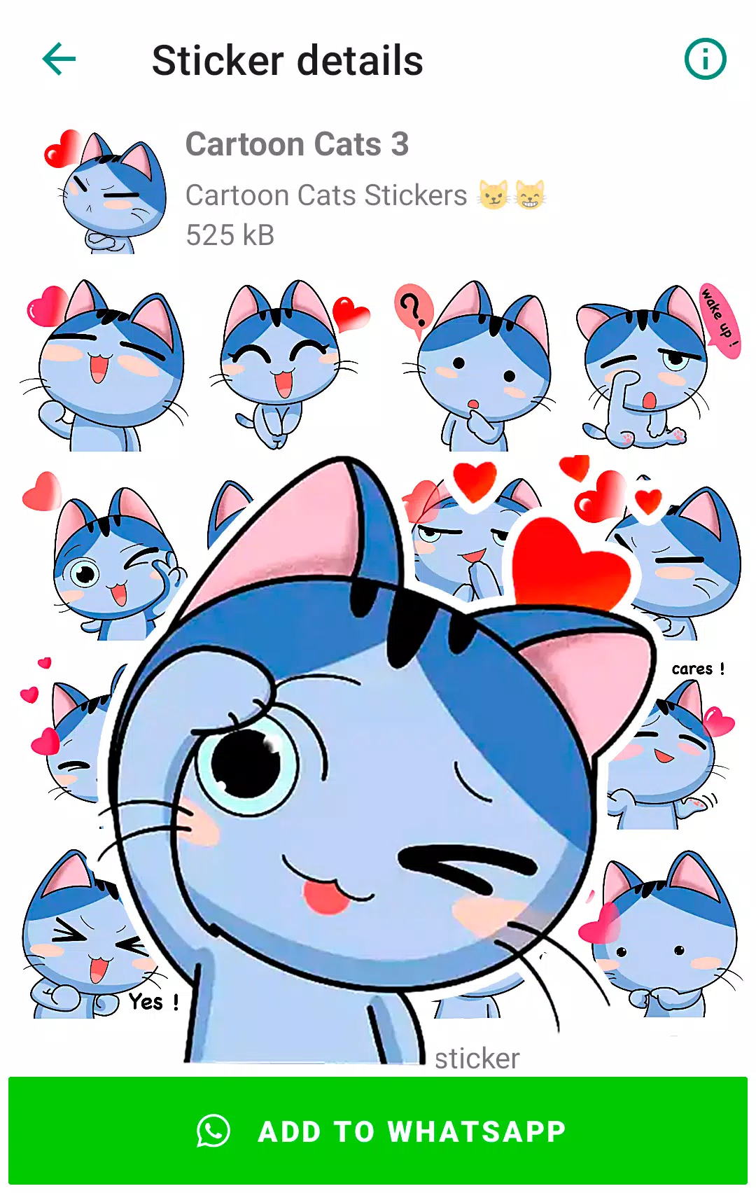 Cartoon Cat Stickers Screenshots