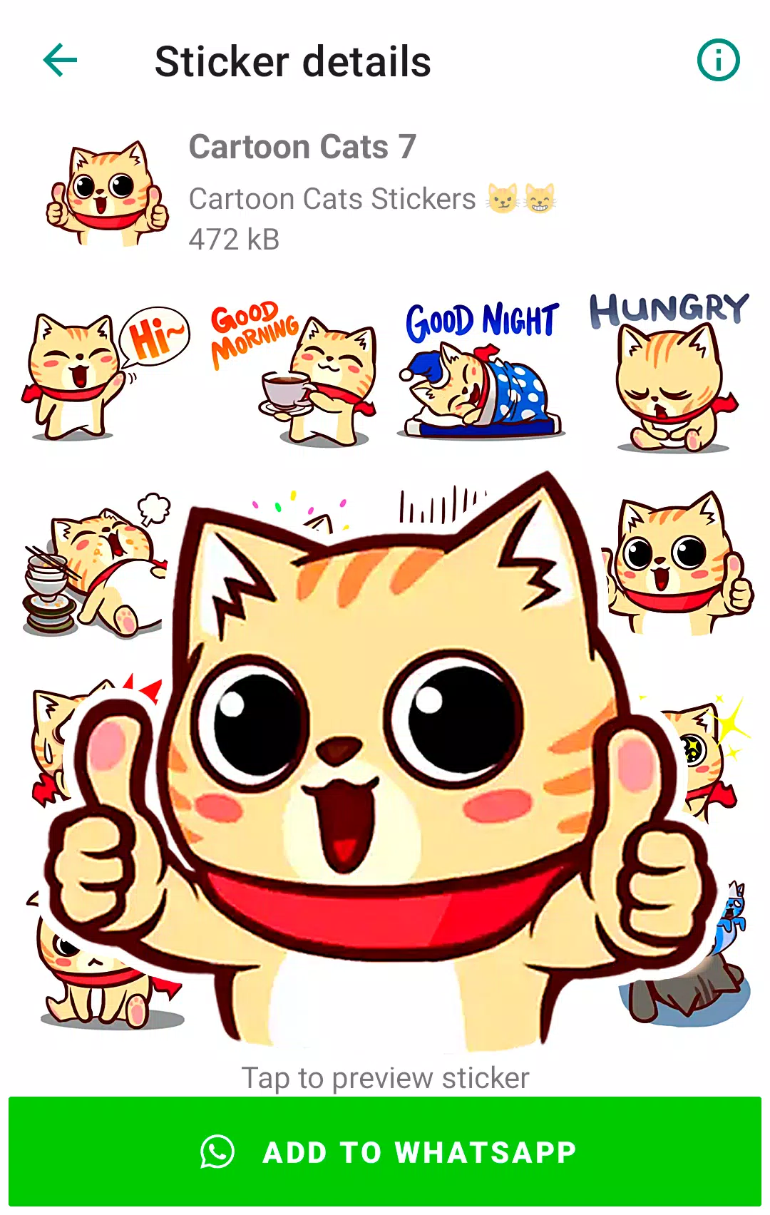 Cartoon Cat Stickers Screenshots