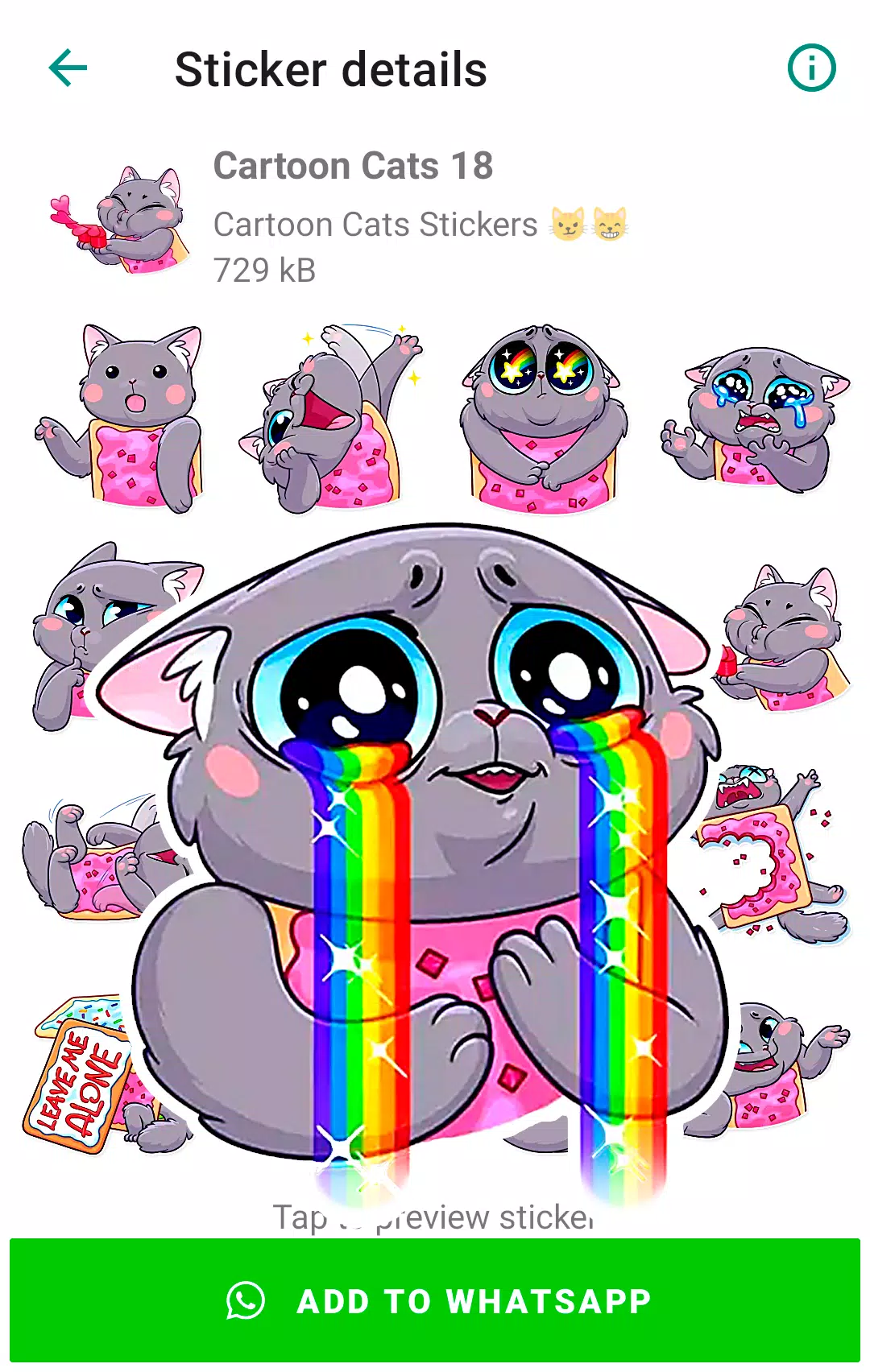 Cartoon Cat Stickers Screenshots