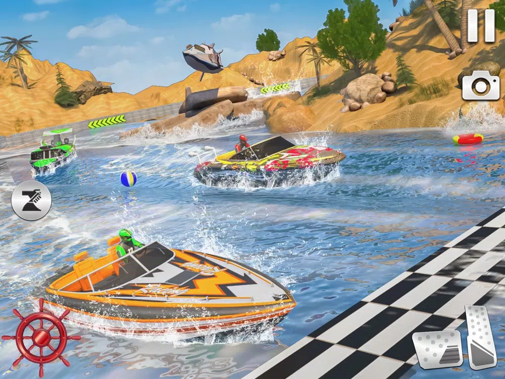Zrzuty ekranu Flippy Boat Race: Water Games iPad 