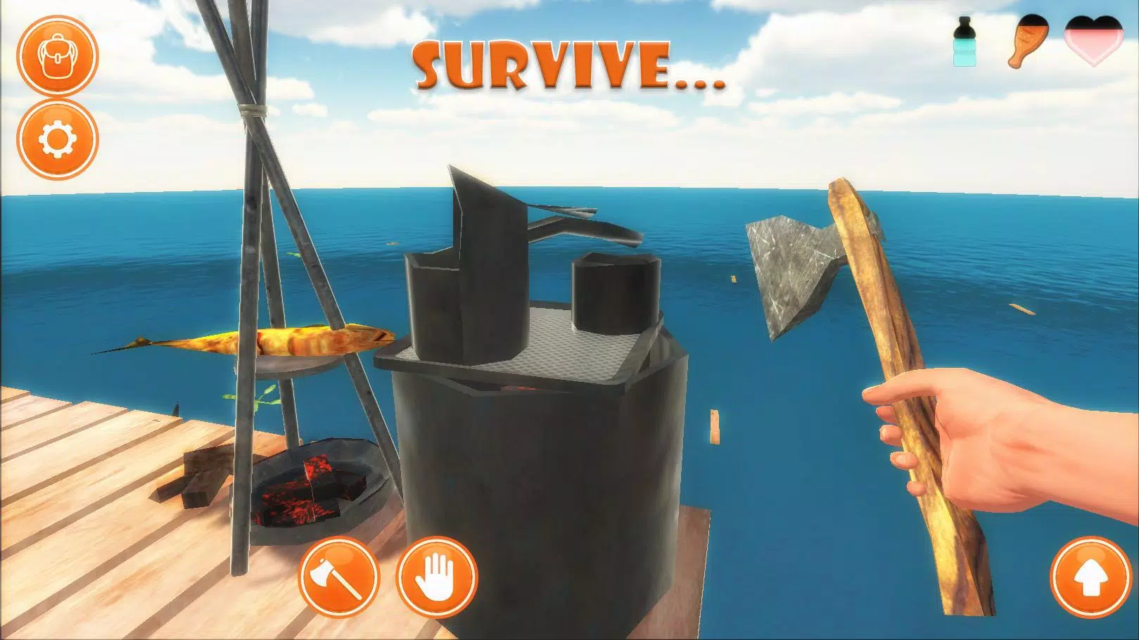 Capturas de tela do Raft Survival Simulator