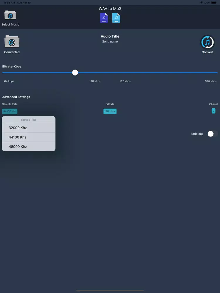 WAV to MP3 Converter iPad Screenshots