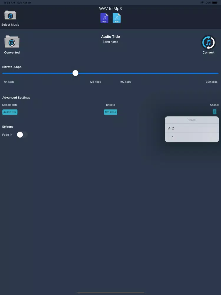 WAV to MP3 Converter iPad Screenshots