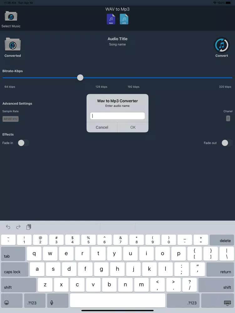 WAV to MP3 Converter iPad Screenshots