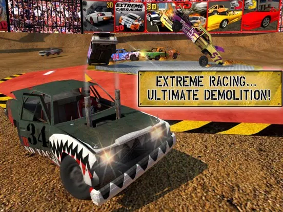 Capturas de tela do Mad Car Crash Racing Demolition Derby iPad 