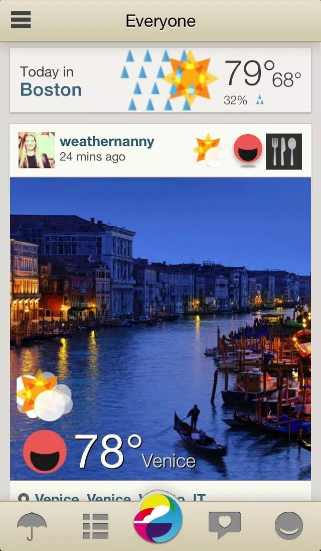 Weathermob - Social Weather Reporting, and Local and Global Weather Reports Screenshots