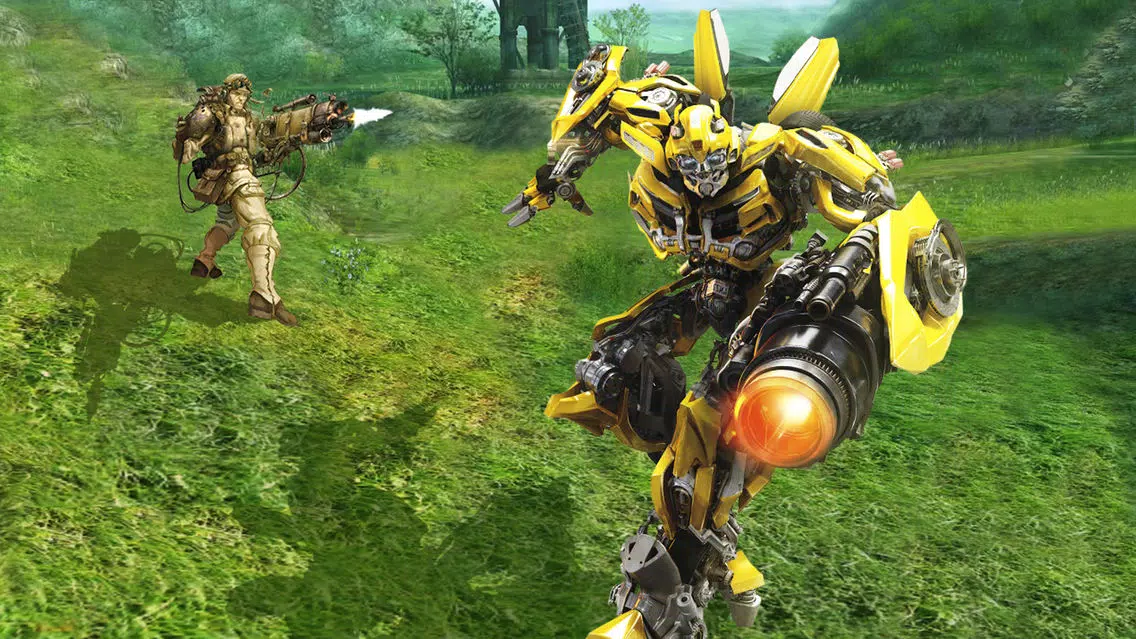 Tangkapan layar Super robot shooting war