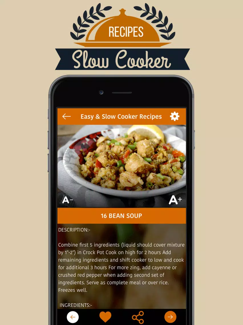 Easy & Slow Cooker Recipes iPad Screenshots