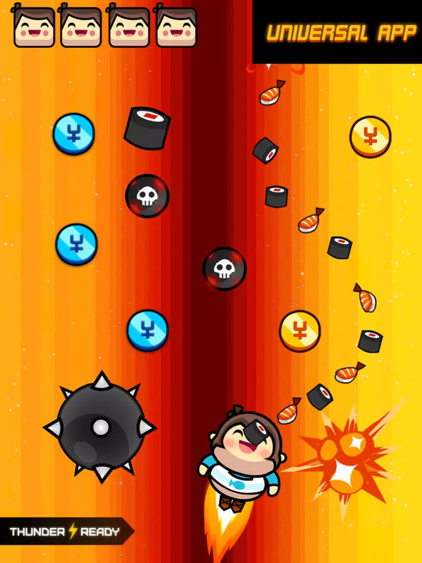 Tangkapan skrin Sushi Boy Thunder iPad 