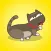 Black Cat MUN Cute Pet Sticker - Funny Emoticons