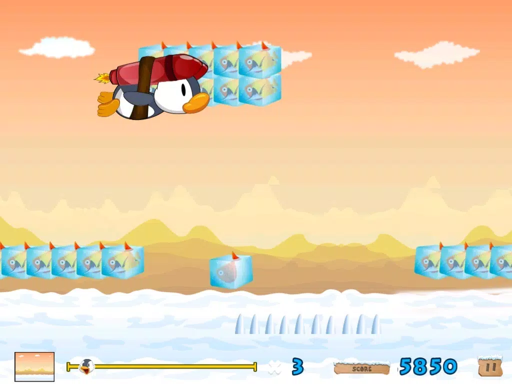 Champion Penguin-Frozen Adventure Run Free iPad Screenshots