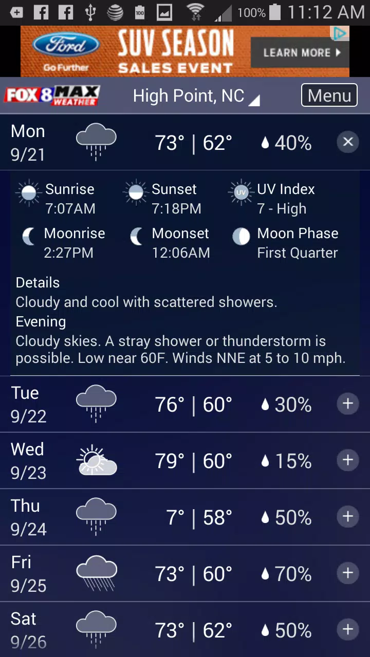 Fox8 Max Weather Screenshots