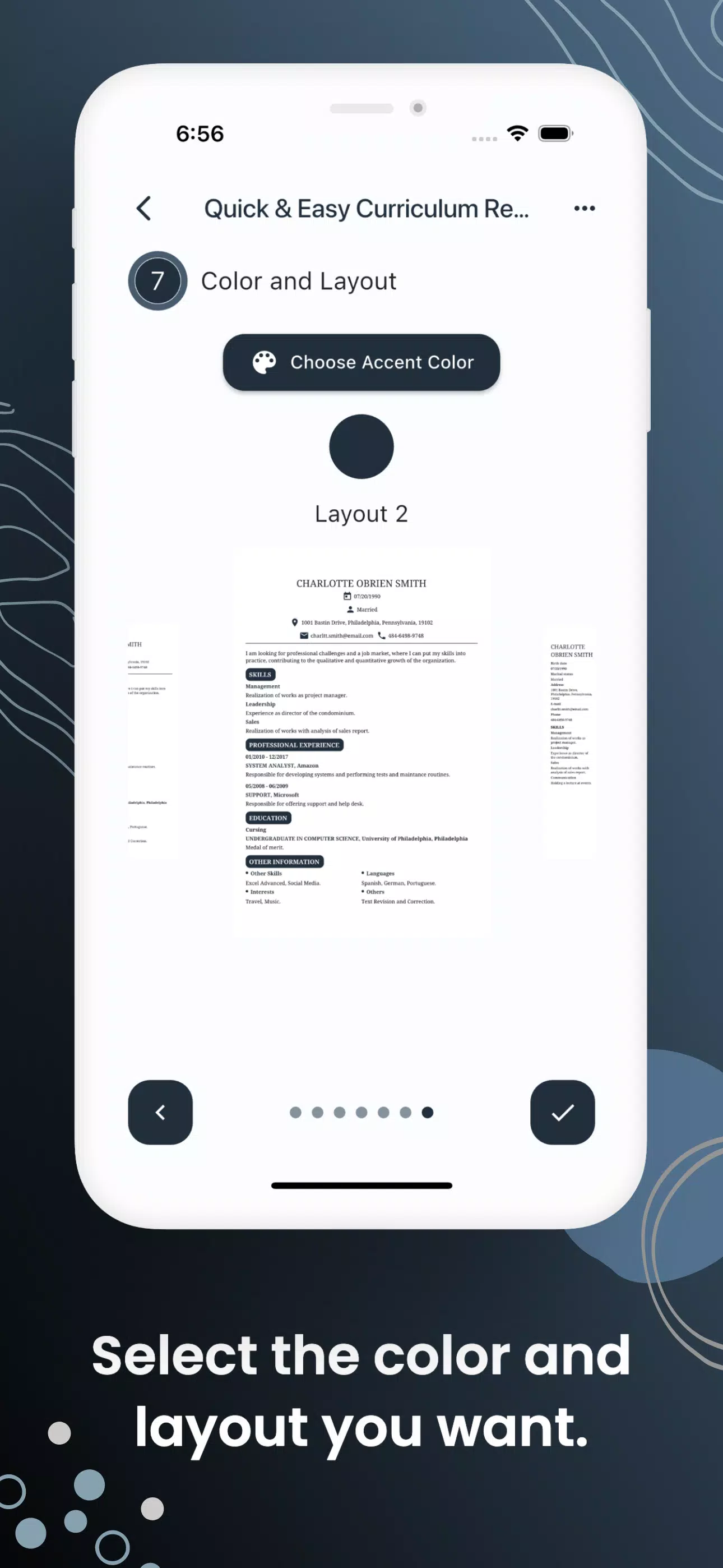 Quick & Easy Curriculum Resume Screenshots