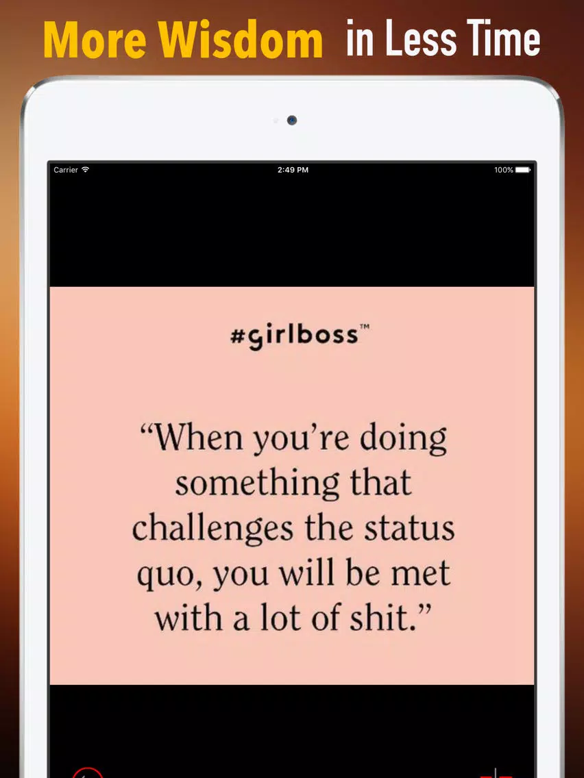 Quick Wisdom from GIRLBOSS:Key Insights iPad Screenshots