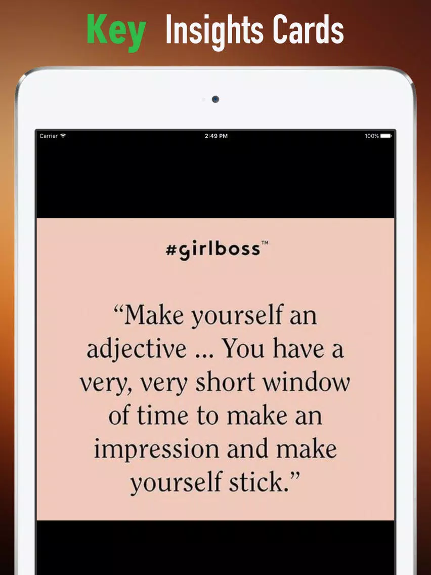 Quick Wisdom from GIRLBOSS:Key Insights iPad Screenshots