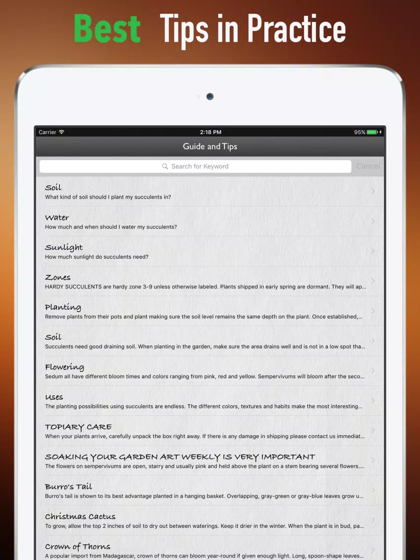 Succulents Plant for Beginners:Care Tips and Guide iPad Screenshots
