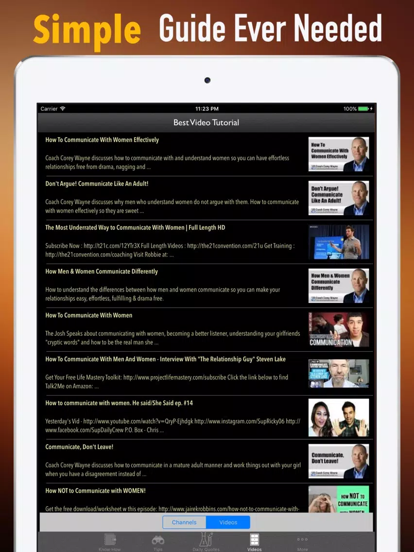How to Talk to Women-Beginners Tips and Guides iPad Screenshots