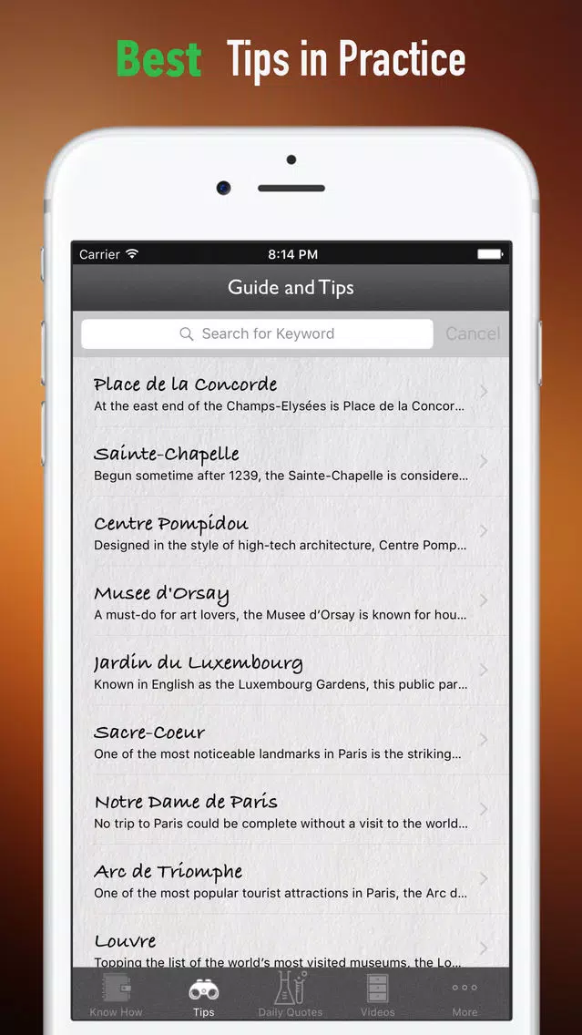 Paris Tourism:Raiders,Guide and Diet Screenshots