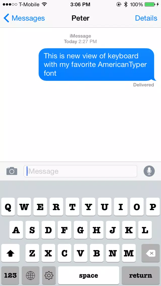 Keyboard of American Typewriter Font Screenshots