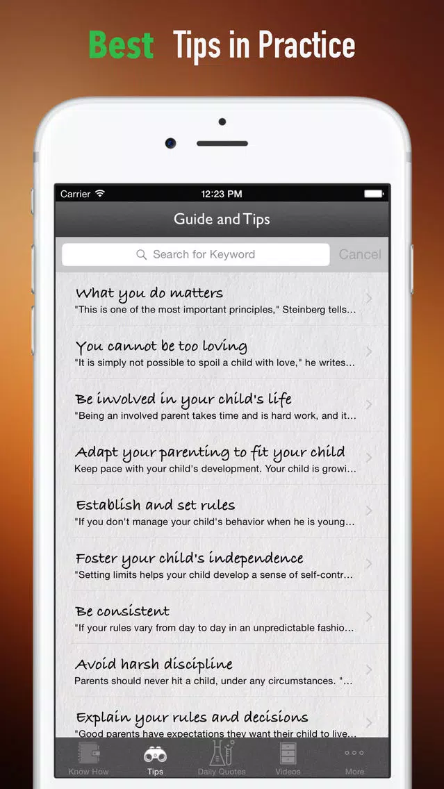 Parenting 101: Tips and Tutorial Screenshots
