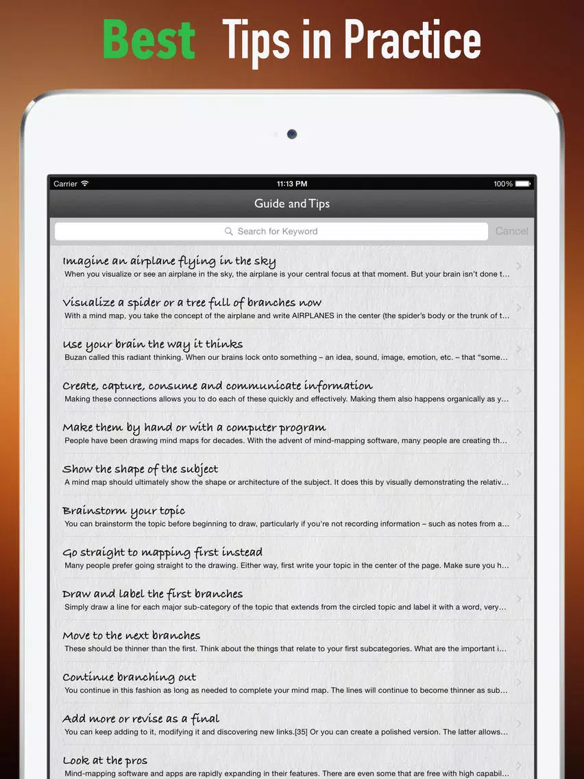 Mind Mapping 101: Tips and Tutorial iPad Screenshots