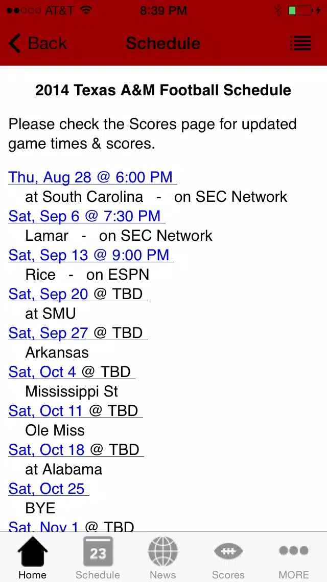 College Sports - Texas A&M Football Edition Screenshots