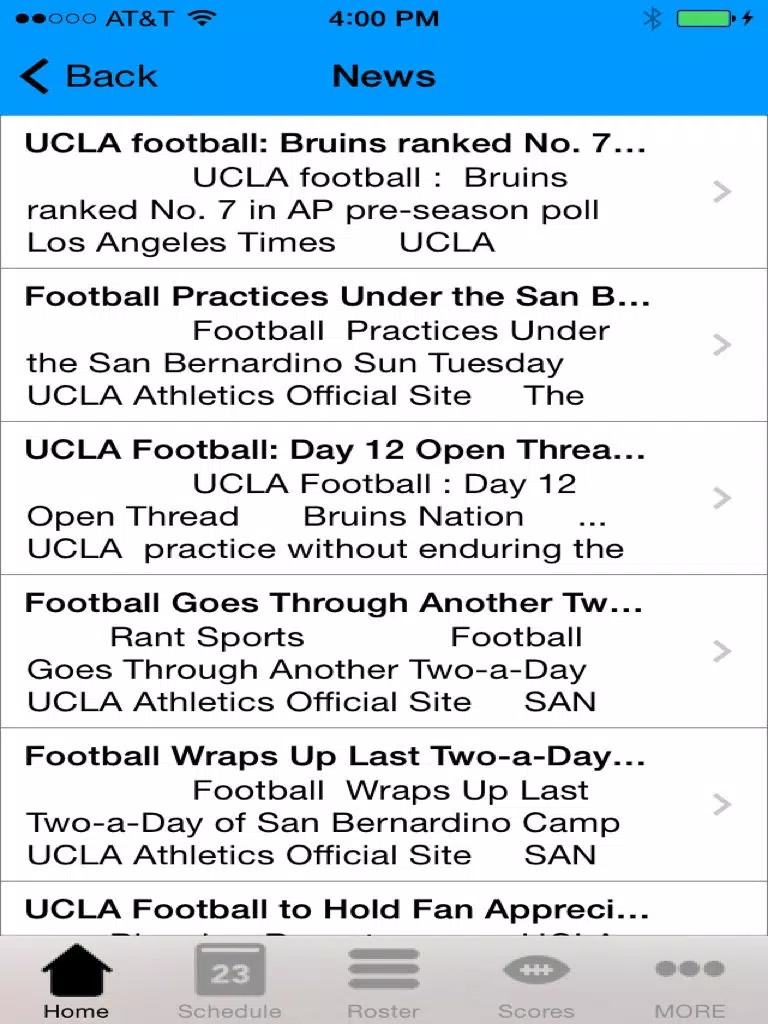 College Sports - UCLA Football Edition iPad Screenshots