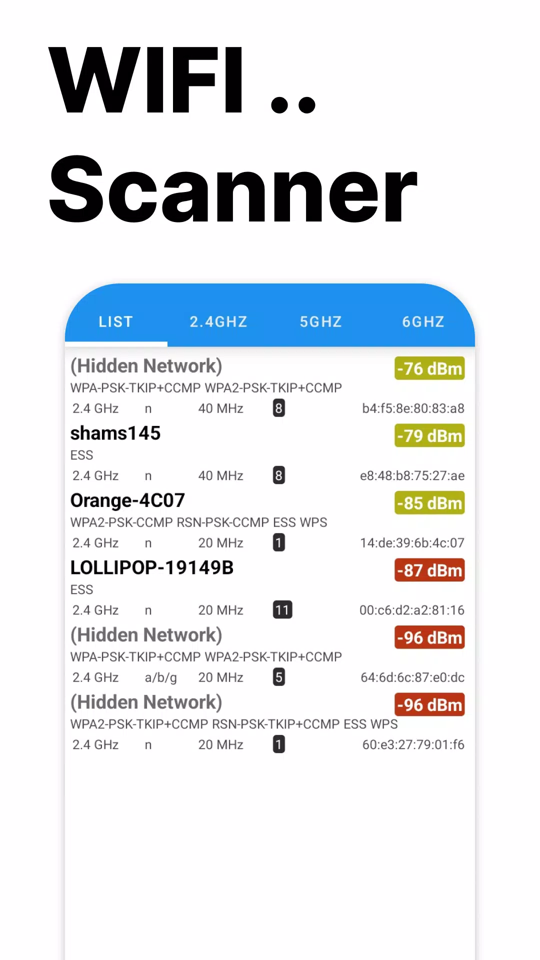 WIFI Master Tools -Scanner Screenshots