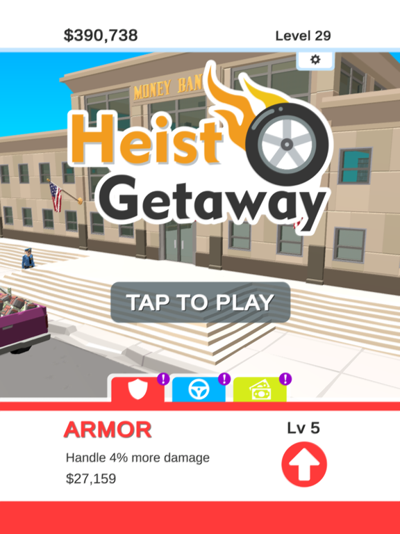 Tangkapan skrin Heist Getaway iPad 