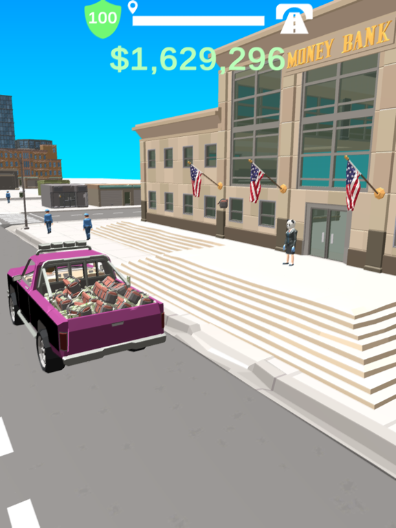 Tangkapan skrin Heist Getaway iPad 