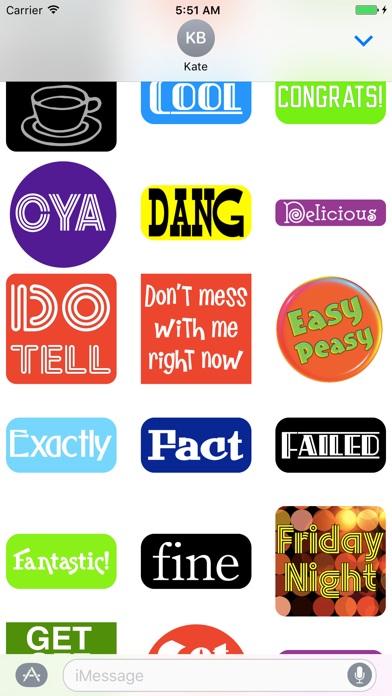 Sticker Phrase - stickers for iMessages Screenshots
