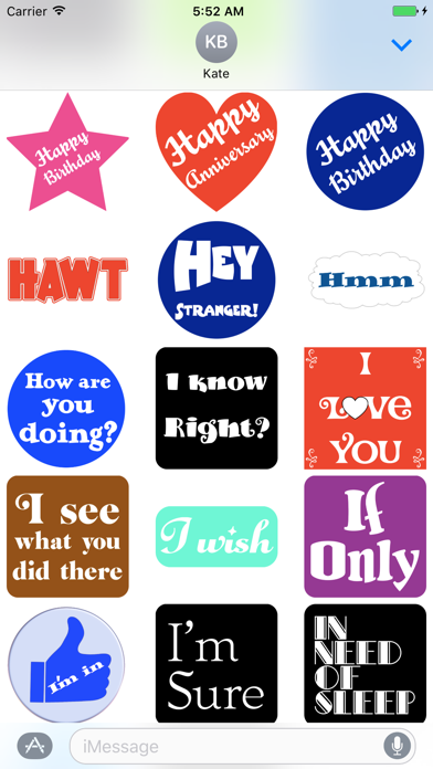 Sticker Phrase - stickers for iMessages Screenshots