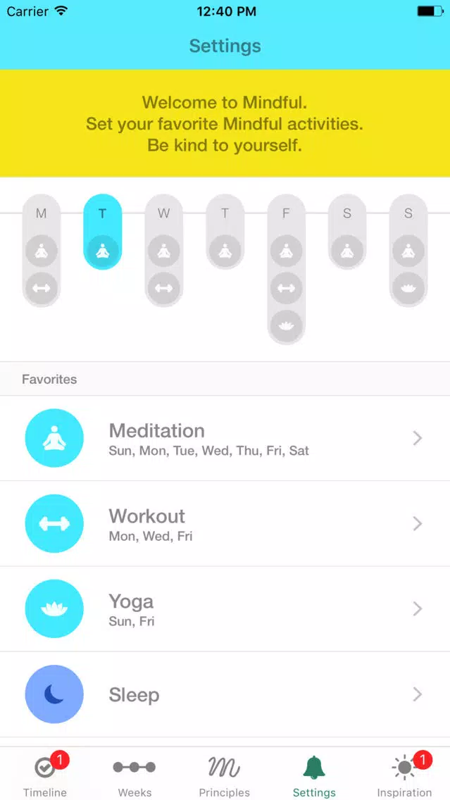 Mindful: track your mindful events Screenshots